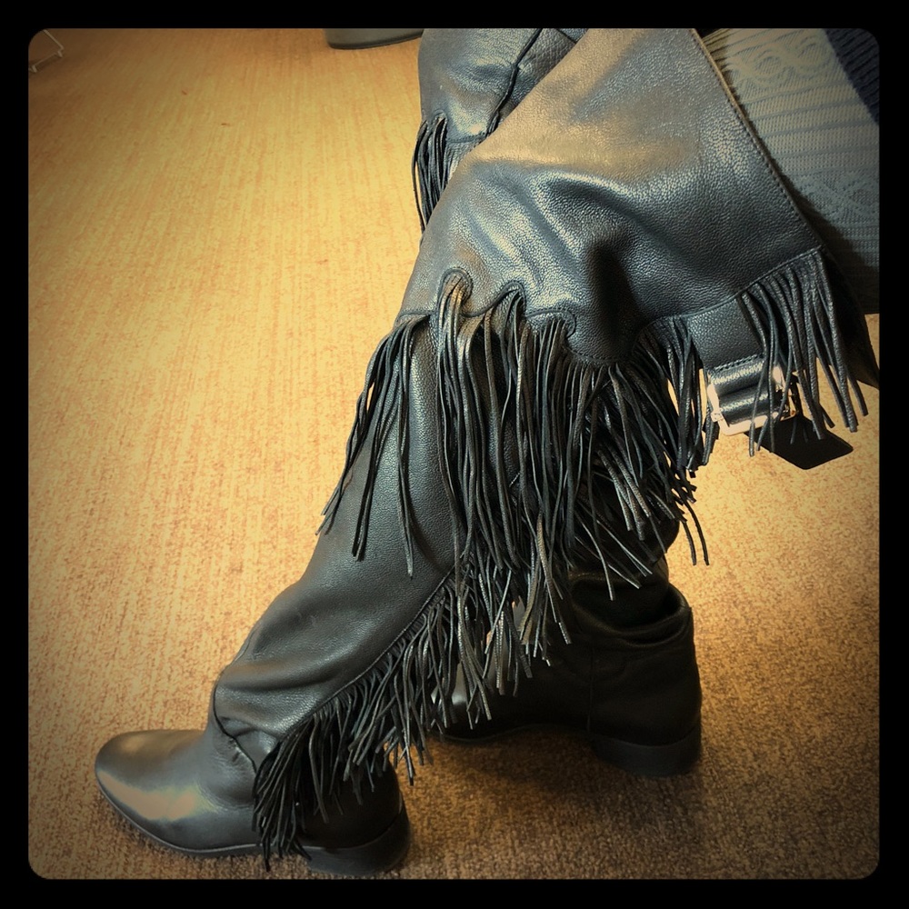 See by Chloe Fringe otk boots